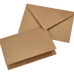 Kort och kuvert kraftpapper, browny kraft