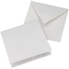Kort och kuvert kraftpapper, chalk