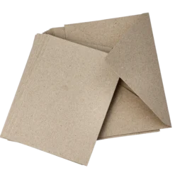 Kort och kuvert kraftpapper, fluting grey