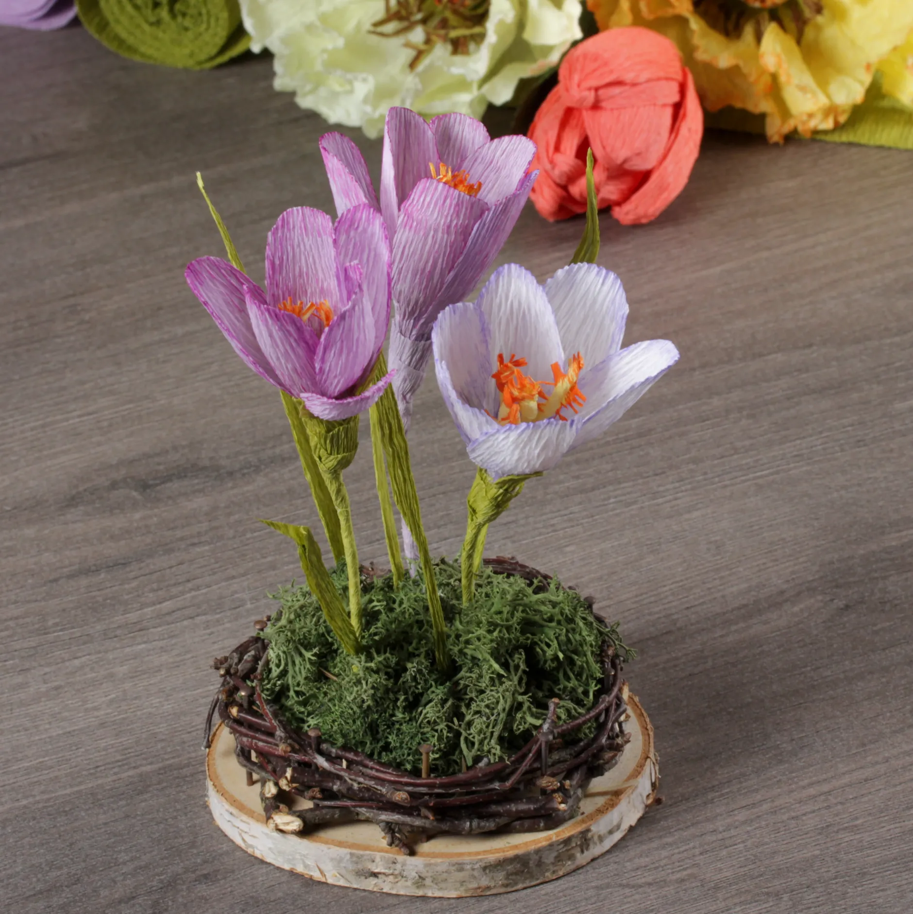 Kräppapper, blue purple hyacinth