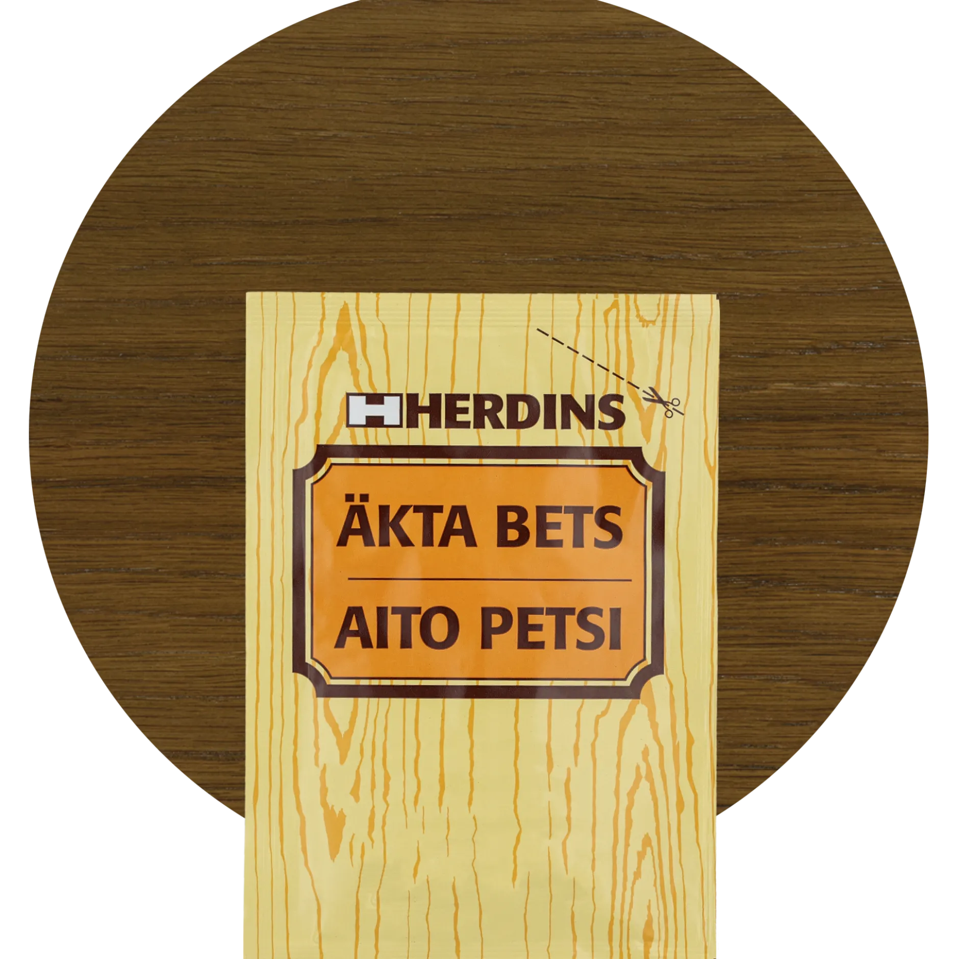 Äkta bets, mörk antik ek