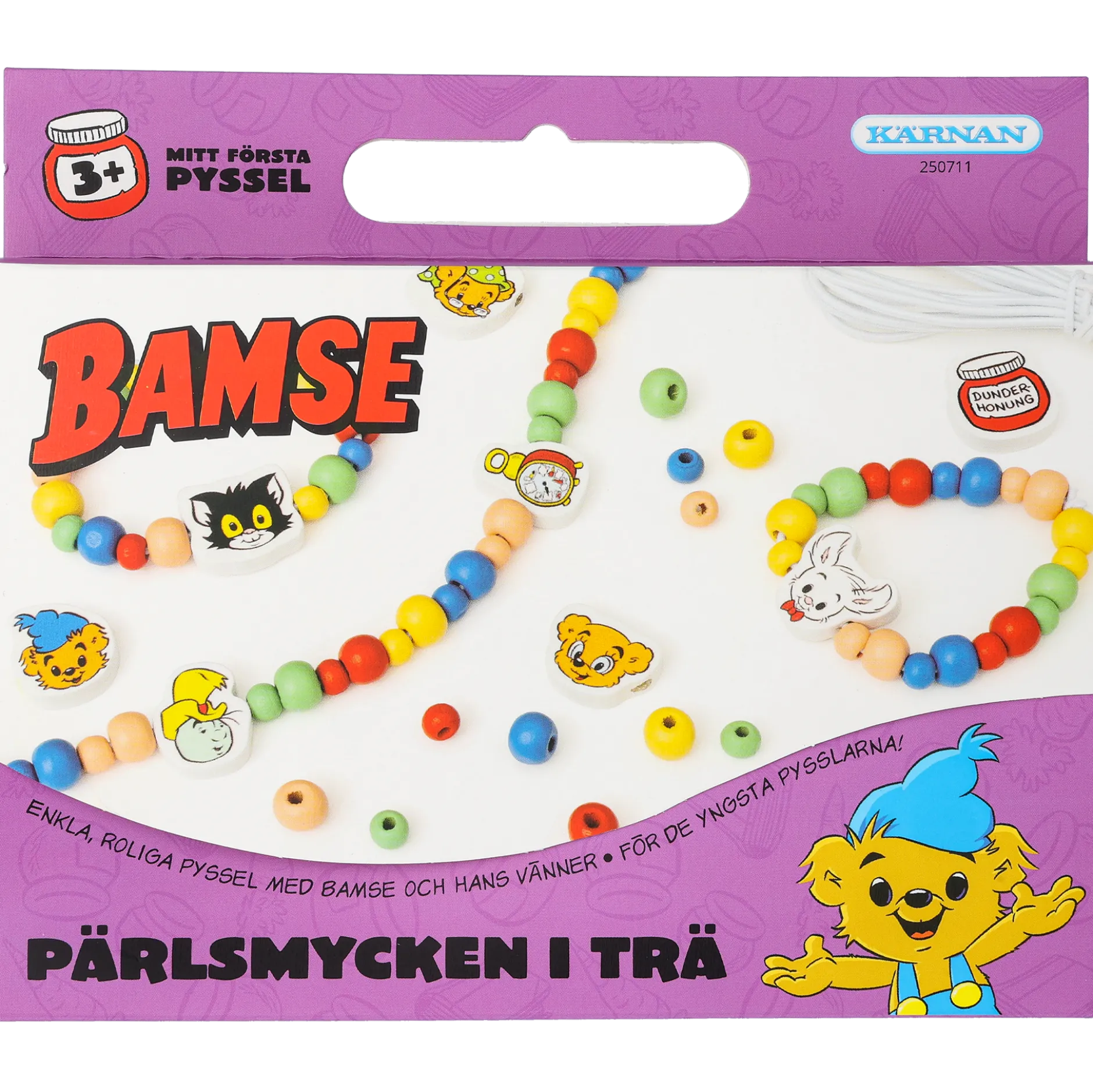 Kul att skapa Bamse Träpärlor