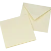 Kvadrat kort o kuvert 5-p, creme