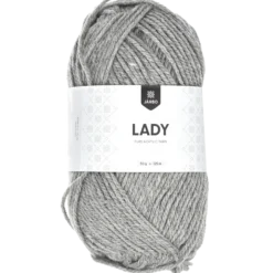 Lady acrylgarn, ljusgrå
