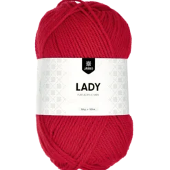 Lady acrylgarn, röd
