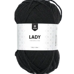 Lady acrylgarn, svart