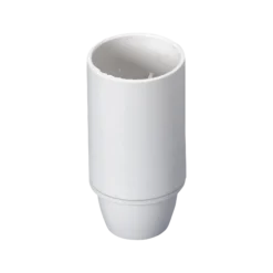 Lamphållare E14 ojordad slät vit, 1 st