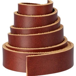 Läderrem med skarv brun, 20 mm