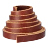 Läderrem med skarv brun, 10 mm
