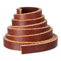 Läderrem med skarv brun, 10 mm