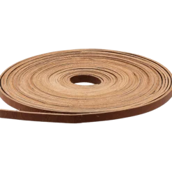 Läderrem med skarv cognac, 10 mm