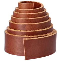 Läderrem med skarv cognac, 25 mm