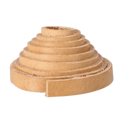 Läderrem med skarv natur, 10 mm