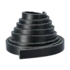 Läderrem med skarv svart, 10 mm