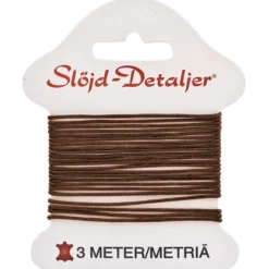 Läderrem 1 mm 3 m, brun