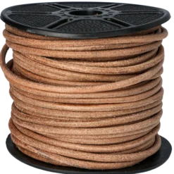 Läderrem 4 mm nat 25 m