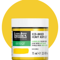 Liquitex bio-based heavy acrylic, cadmium free yellow medium