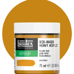 Liquitex bio-based heavy acrylic, yellow oxide