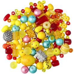 Liten pärlmix, färgat