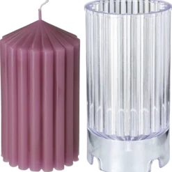 Ljusform Räfflad Cylinder 13 cm