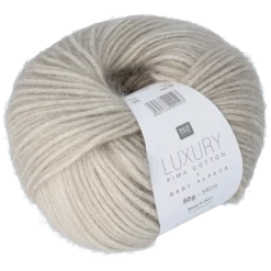 Luxury prima cotton x baby alpaca, taupe