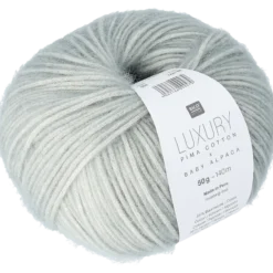 Luxury prima cotton x baby alpaca, rökblå