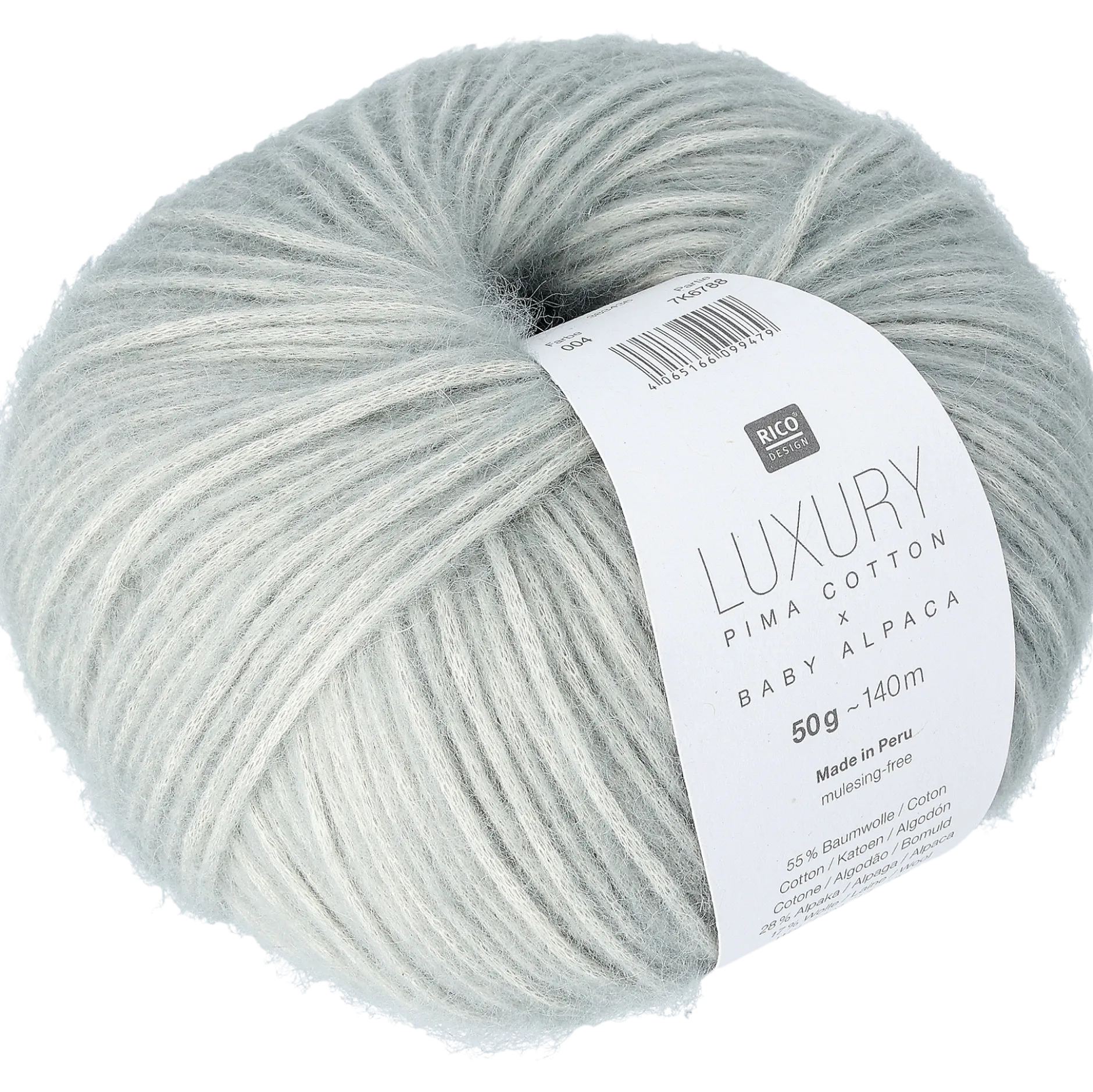 Luxury prima cotton x baby alpaca, rökblå