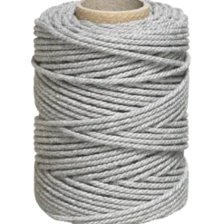 Makramegarn 250 g, gråmelerad