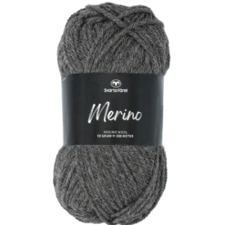 Merino ullgarn, mörkgrå