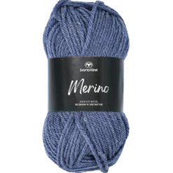 Merino ullgarn, stonewash denim