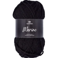 Merino ullgarn, svart