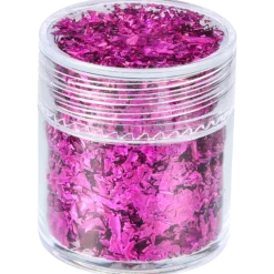 Metal flakes, mörkrosa