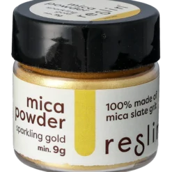 Mica pulver, guld