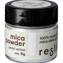 Mica pulver, pärlvit