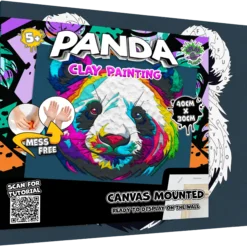 Måla med Lera 40 x 30, panda