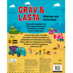 Målarbok med tatueringar Gräv och Lasta
