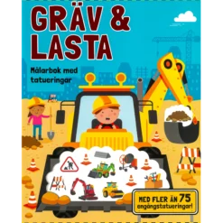 Målarbok med tatueringar Gräv och Lasta
