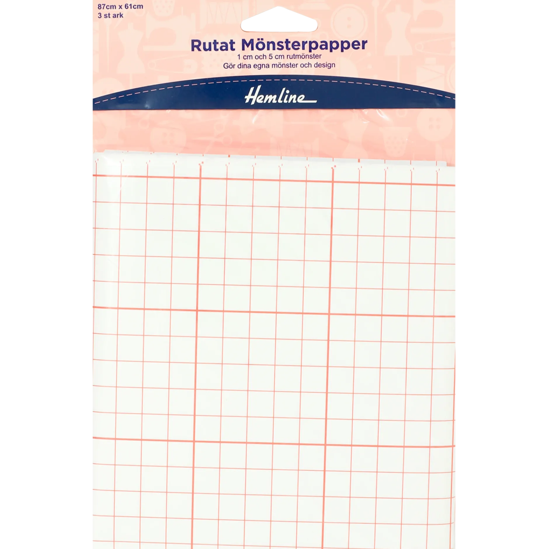 Mönsterpapper rutat