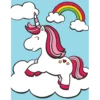 My first painting by numbers, unicorn
