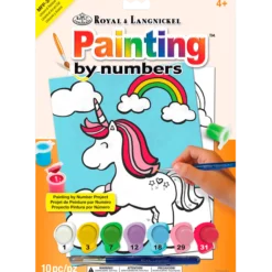 My first painting by numbers, unicorn