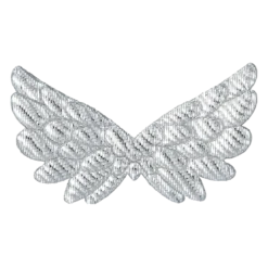 Änglavingar 3,5 cm, silver