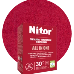 Nitor all-in-one textilfärg, röd