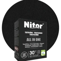 Nitor all-in-one textilfärg, svart