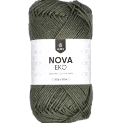 Nova eko, bomullsgarn, grangrön