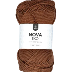 Nova eko, bomullsgarn, mörkbrun