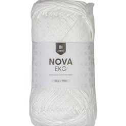 Nova eko, bomullsgarn, vit