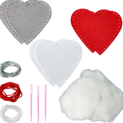 OBS DIY hjärtan i filt 3-pack beställs 30-pack