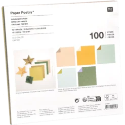 Origami papper, earth tones