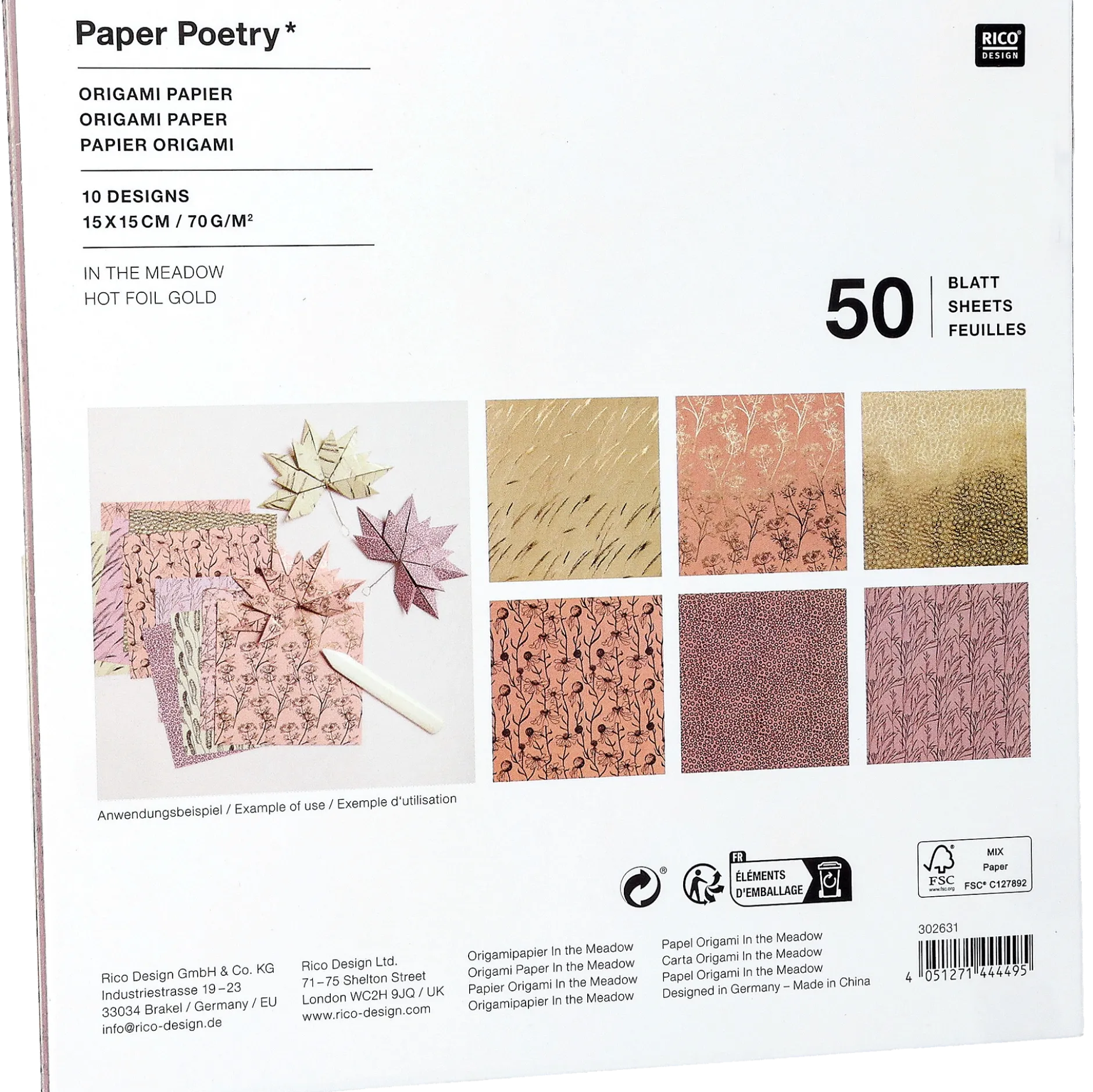 Origamipapper In the meadow