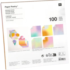 Origami papper, neonorange